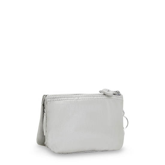 Bolsas Kipling Creativity Small Metallic Pouch Plateados | MX 2109XY